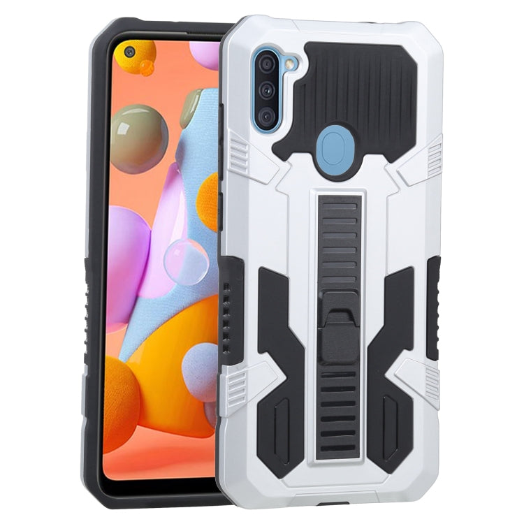 For Samsung Galaxy A11 / M11 Vanguard Warrior All Inclusive Double-color Shockproof TPU + PC Protective Case with Holder