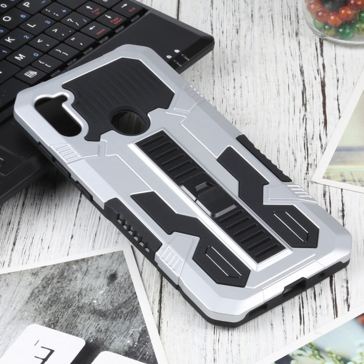 For Samsung Galaxy A11 / M11 Vanguard Warrior All Inclusive Double-color Shockproof TPU + PC Protective Case with Holder