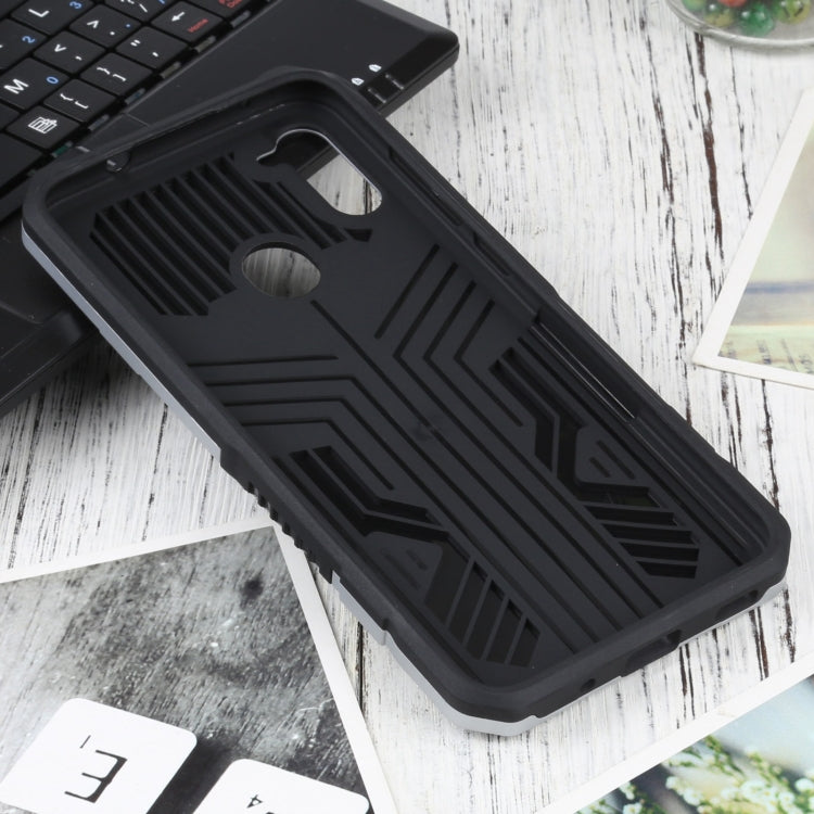 For Samsung Galaxy A11 / M11 Vanguard Warrior All Inclusive Double-color Shockproof TPU + PC Protective Case with Holder
