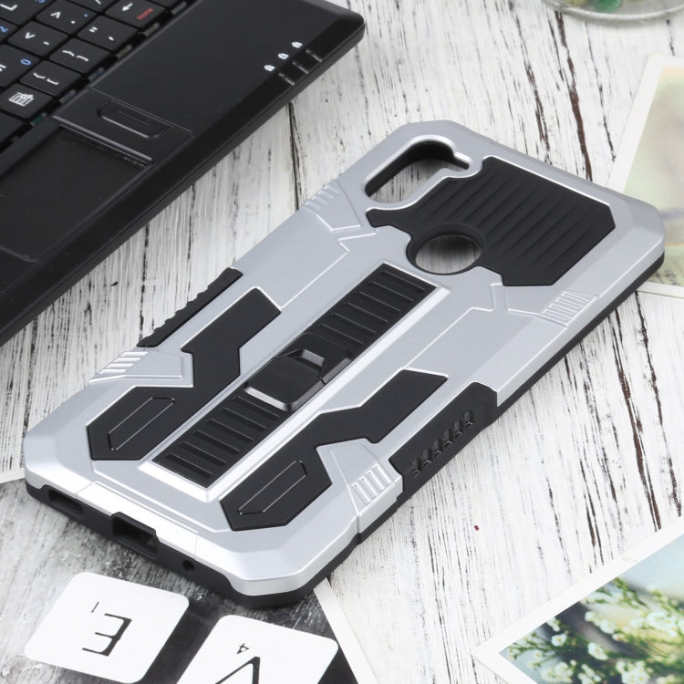 For Samsung Galaxy A11 / M11 Vanguard Warrior All Inclusive Double-color Shockproof TPU + PC Protective Case with Holder