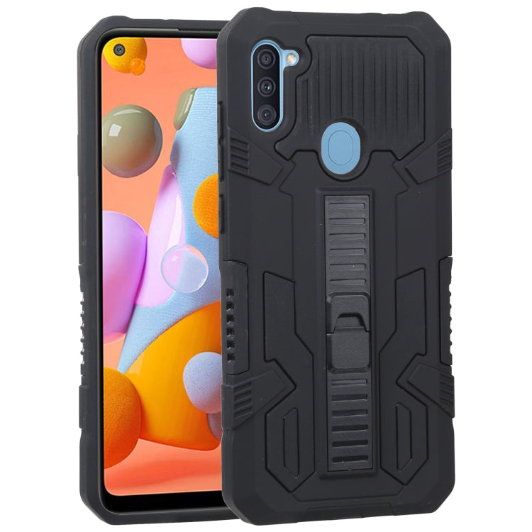 For Samsung Galaxy A11 / M11 Vanguard Warrior All Inclusive Double-color Shockproof TPU + PC Protective Case with Holder