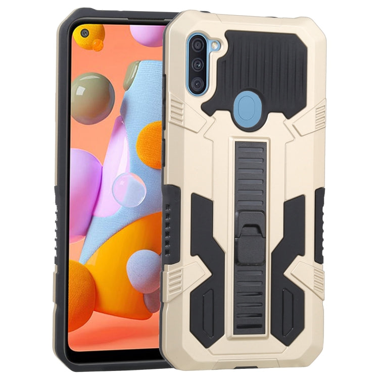 For Samsung Galaxy A11 / M11 Vanguard Warrior All Inclusive Double-color Shockproof TPU + PC Protective Case with Holder