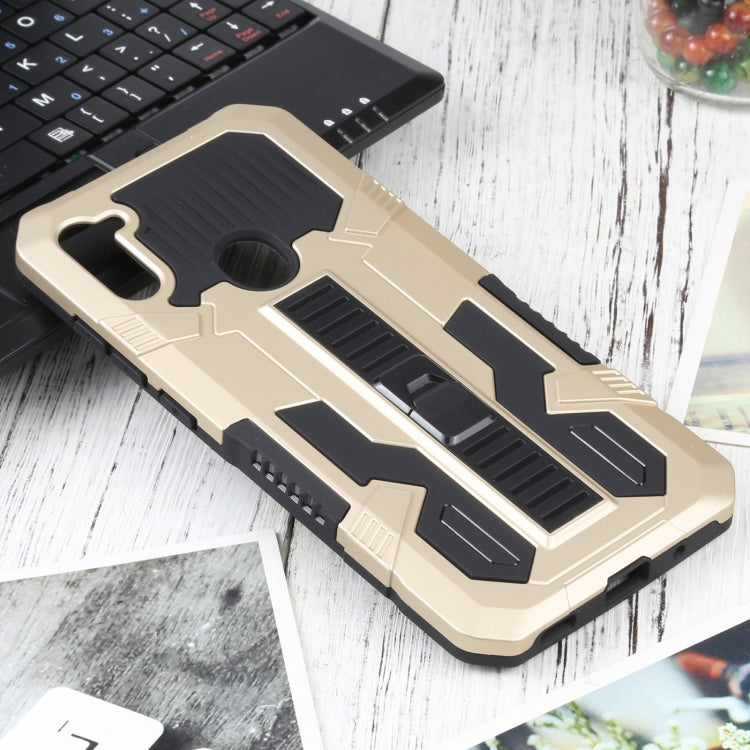 For Samsung Galaxy A11 / M11 Vanguard Warrior All Inclusive Double-color Shockproof TPU + PC Protective Case with Holder