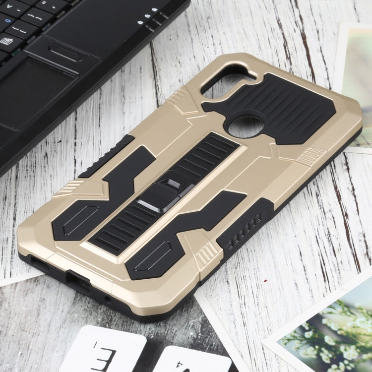 For Samsung Galaxy A11 / M11 Vanguard Warrior All Inclusive Double-color Shockproof TPU + PC Protective Case with Holder