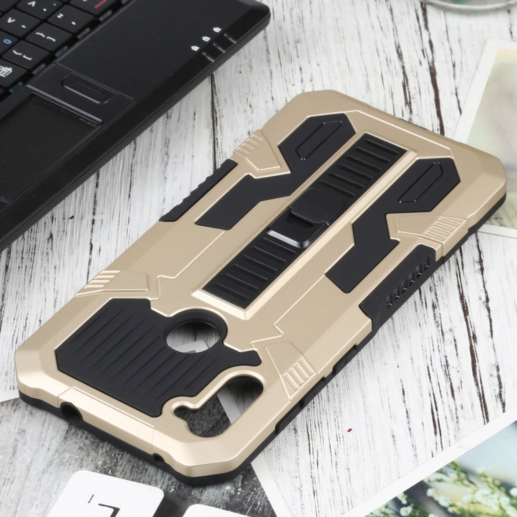 For Samsung Galaxy A11 / M11 Vanguard Warrior All Inclusive Double-color Shockproof TPU + PC Protective Case with Holder