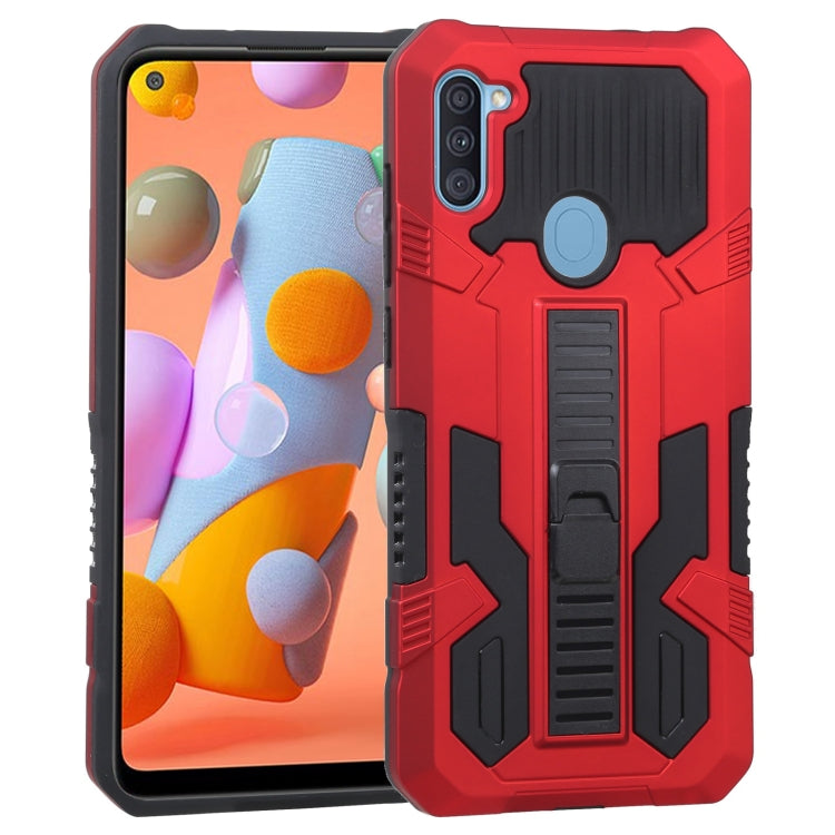 For Samsung Galaxy A11 US Version Vanguard Warrior All Inclusive Double-color Shockproof TPU + PC Protective Case with Holder