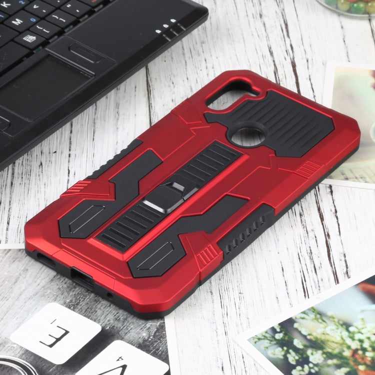 For Samsung Galaxy A11 US Version Vanguard Warrior All Inclusive Double-color Shockproof TPU + PC Protective Case with Holder