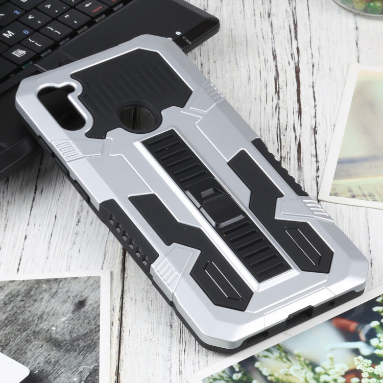 For Samsung Galaxy A11 US Version Vanguard Warrior All Inclusive Double-color Shockproof TPU + PC Protective Case with Holder
