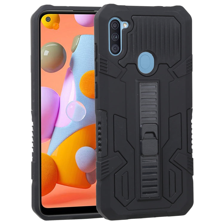 For Samsung Galaxy A11 US Version Vanguard Warrior All Inclusive Double-color Shockproof TPU + PC Protective Case with Holder