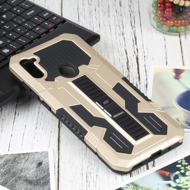 For Samsung Galaxy A11 US Version Vanguard Warrior All Inclusive Double-color Shockproof TPU + PC Protective Case with Holder