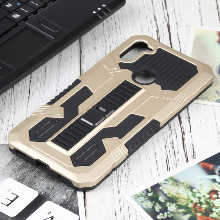 For Samsung Galaxy A11 US Version Vanguard Warrior All Inclusive Double-color Shockproof TPU + PC Protective Case with Holder