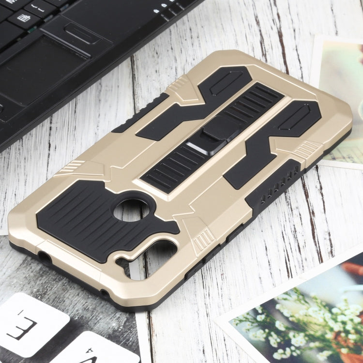 For Samsung Galaxy A11 US Version Vanguard Warrior All Inclusive Double-color Shockproof TPU + PC Protective Case with Holder