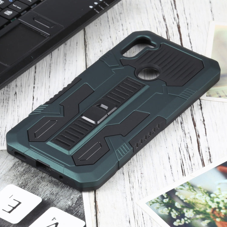 For Samsung Galaxy A11 US Version Vanguard Warrior All Inclusive Double-color Shockproof TPU + PC Protective Case with Holder