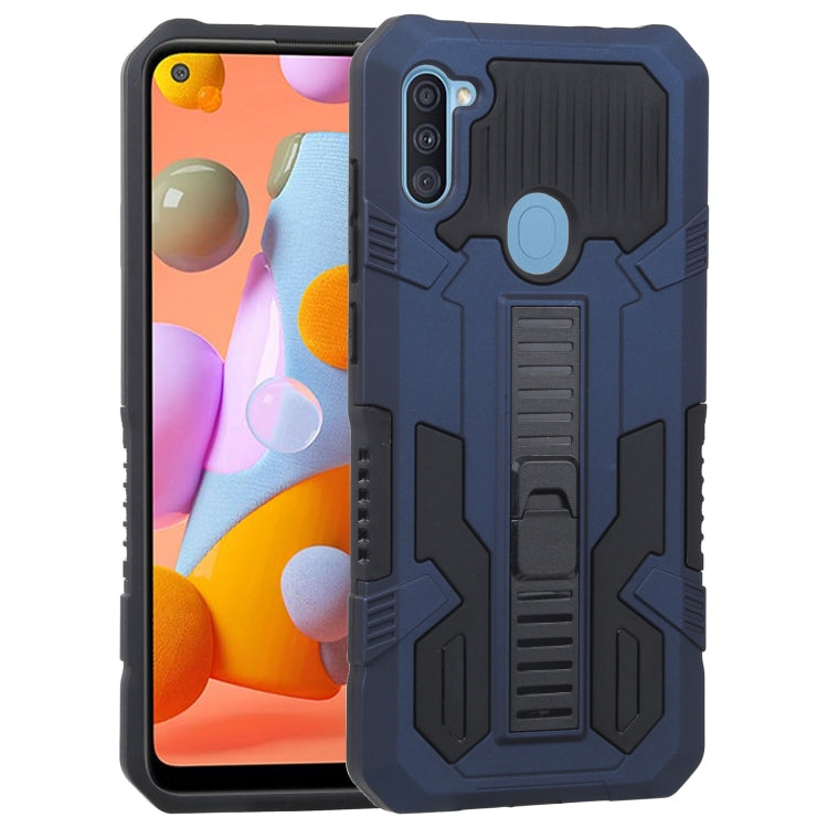 For Samsung Galaxy A11 US Version Vanguard Warrior All Inclusive Double-color Shockproof TPU + PC Protective Case with Holder