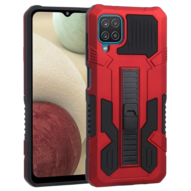 For Samsung Galaxy A12 / M12 Vanguard Warrior All Inclusive Double-color Shockproof TPU + PC Protective Case with Holder