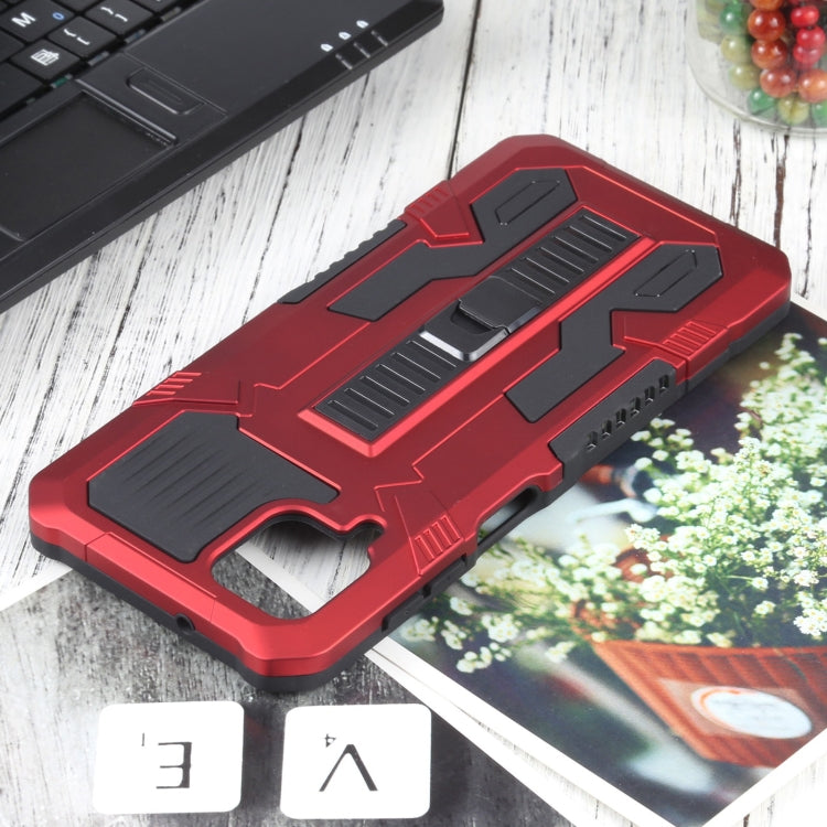 For Samsung Galaxy A12 / M12 Vanguard Warrior All Inclusive Double-color Shockproof TPU + PC Protective Case with Holder