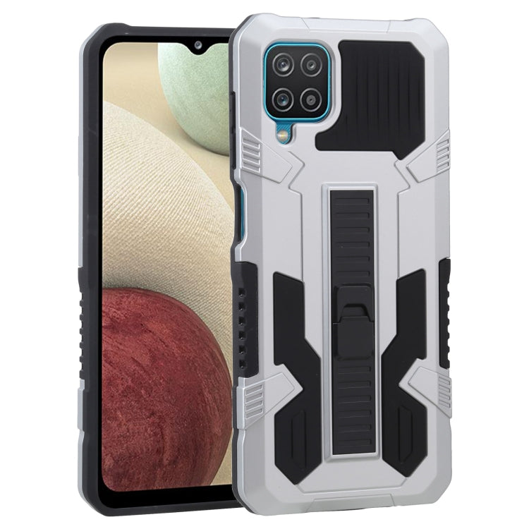 For Samsung Galaxy A12 / M12 Vanguard Warrior All Inclusive Double-color Shockproof TPU + PC Protective Case with Holder