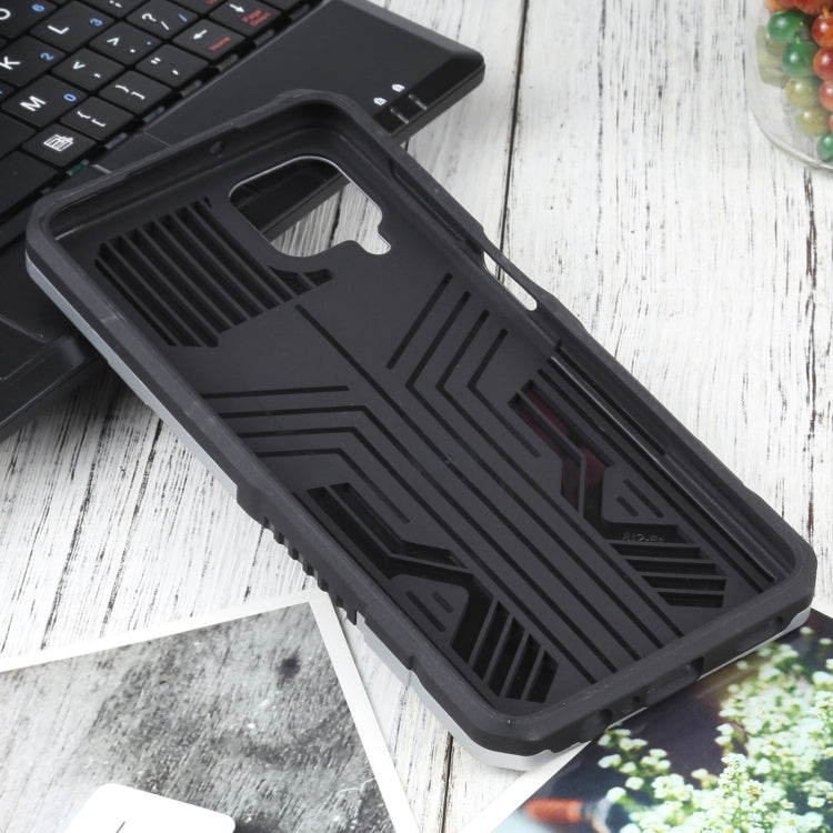 For Samsung Galaxy A12 / M12 Vanguard Warrior All Inclusive Double-color Shockproof TPU + PC Protective Case with Holder