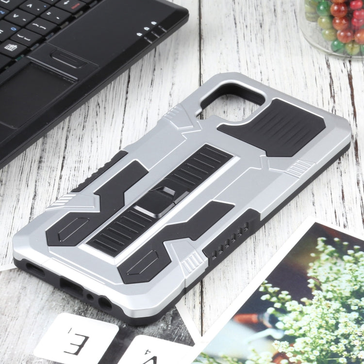 For Samsung Galaxy A12 / M12 Vanguard Warrior All Inclusive Double-color Shockproof TPU + PC Protective Case with Holder