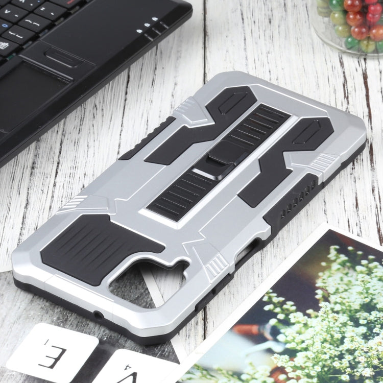 For Samsung Galaxy A12 / M12 Vanguard Warrior All Inclusive Double-color Shockproof TPU + PC Protective Case with Holder