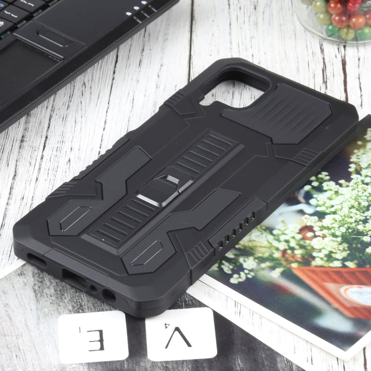 For Samsung Galaxy A12 / M12 Vanguard Warrior All Inclusive Double-color Shockproof TPU + PC Protective Case with Holder