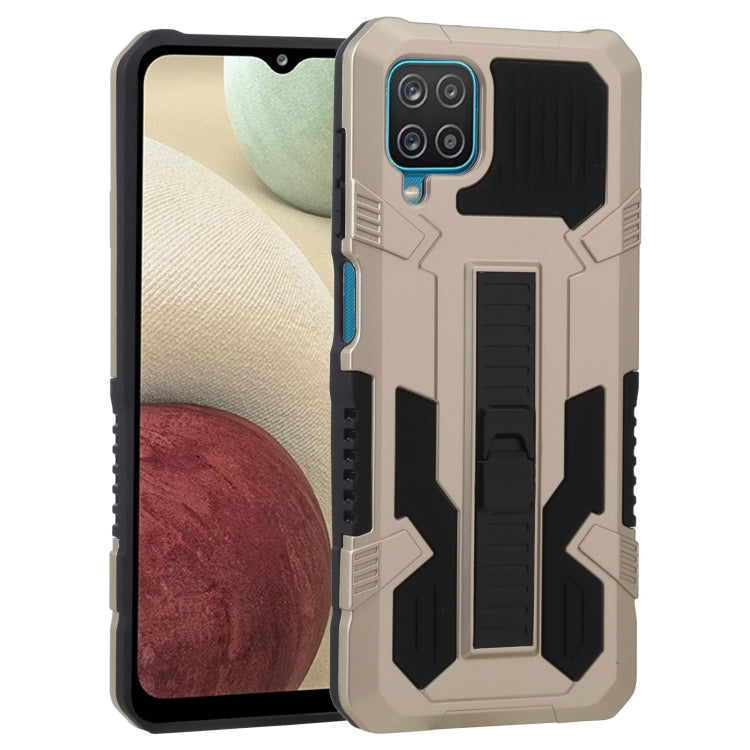 For Samsung Galaxy A12 / M12 Vanguard Warrior All Inclusive Double-color Shockproof TPU + PC Protective Case with Holder