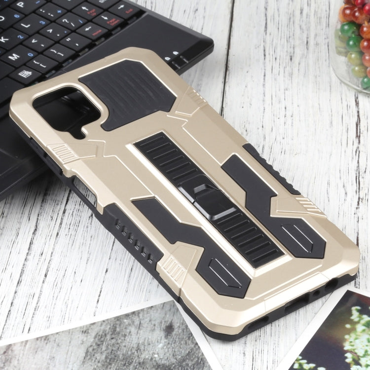 For Samsung Galaxy A12 / M12 Vanguard Warrior All Inclusive Double-color Shockproof TPU + PC Protective Case with Holder
