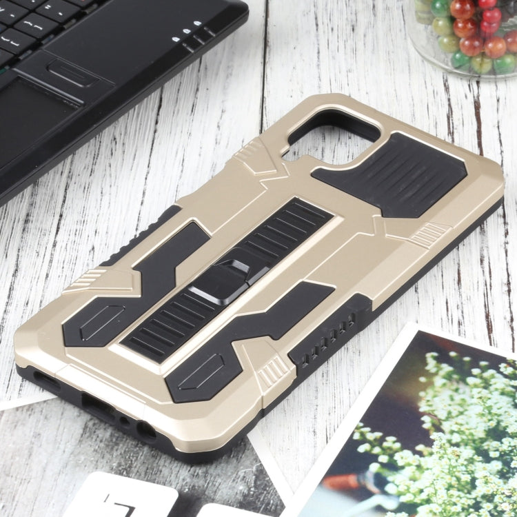 For Samsung Galaxy A12 / M12 Vanguard Warrior All Inclusive Double-color Shockproof TPU + PC Protective Case with Holder