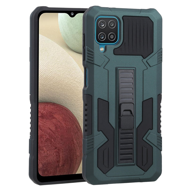 For Samsung Galaxy A12 / M12 Vanguard Warrior All Inclusive Double-color Shockproof TPU + PC Protective Case with Holder
