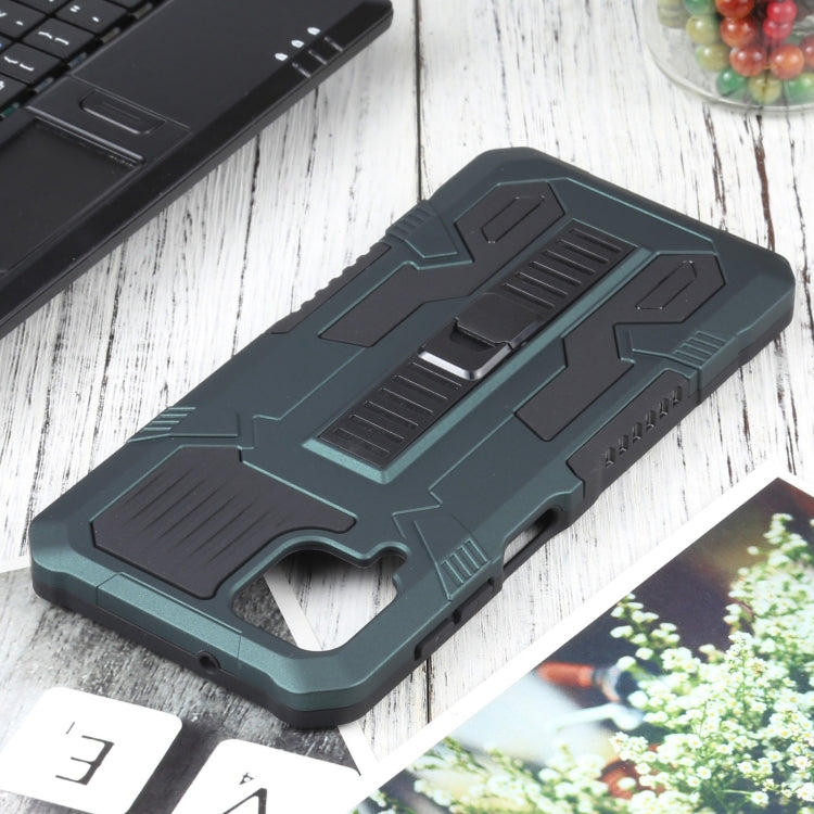 For Samsung Galaxy A12 / M12 Vanguard Warrior All Inclusive Double-color Shockproof TPU + PC Protective Case with Holder