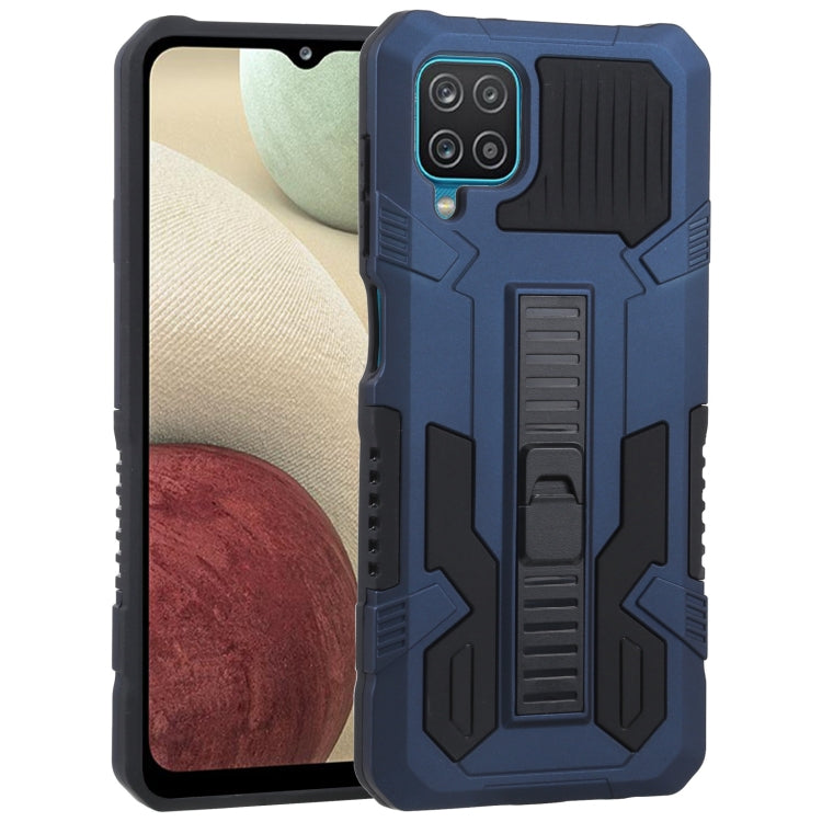 For Samsung Galaxy A12 / M12 Vanguard Warrior All Inclusive Double-color Shockproof TPU + PC Protective Case with Holder