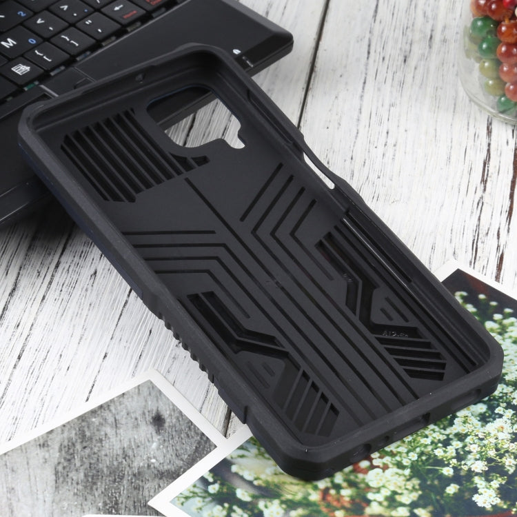 For Samsung Galaxy A12 / M12 Vanguard Warrior All Inclusive Double-color Shockproof TPU + PC Protective Case with Holder