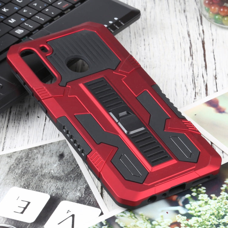 For Samsung Galaxy A21 Vanguard Warrior All Inclusive Double-color Shockproof TPU + PC Protective Case with Holder