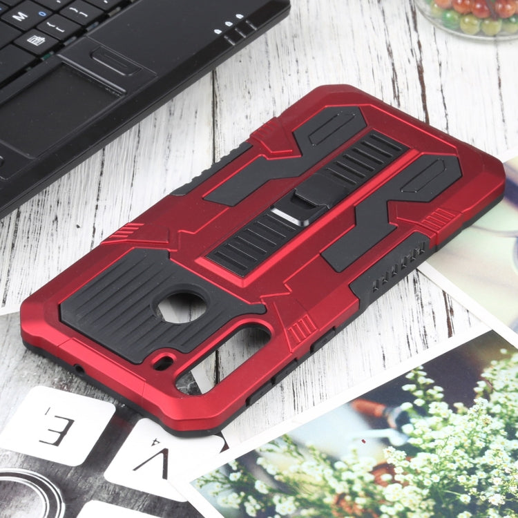 For Samsung Galaxy A21 Vanguard Warrior All Inclusive Double-color Shockproof TPU + PC Protective Case with Holder
