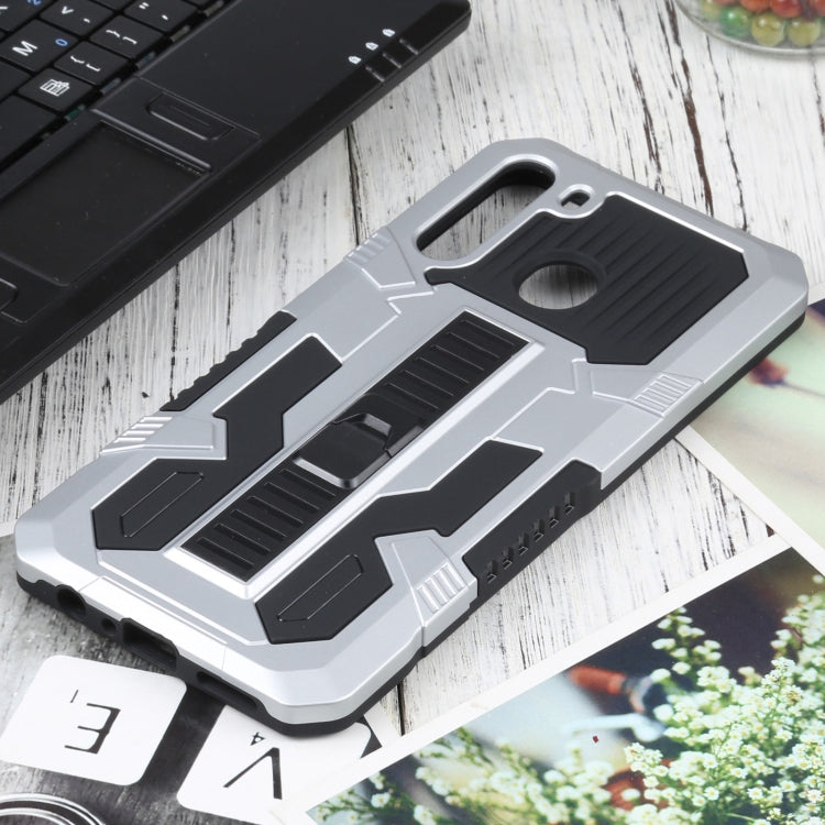 For Samsung Galaxy A21 Vanguard Warrior All Inclusive Double-color Shockproof TPU + PC Protective Case with Holder