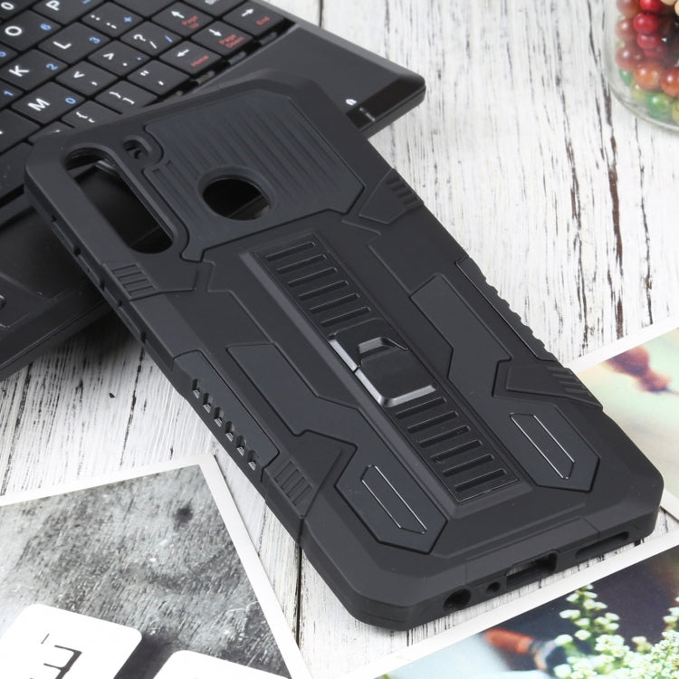 For Samsung Galaxy A21 Vanguard Warrior All Inclusive Double-color Shockproof TPU + PC Protective Case with Holder