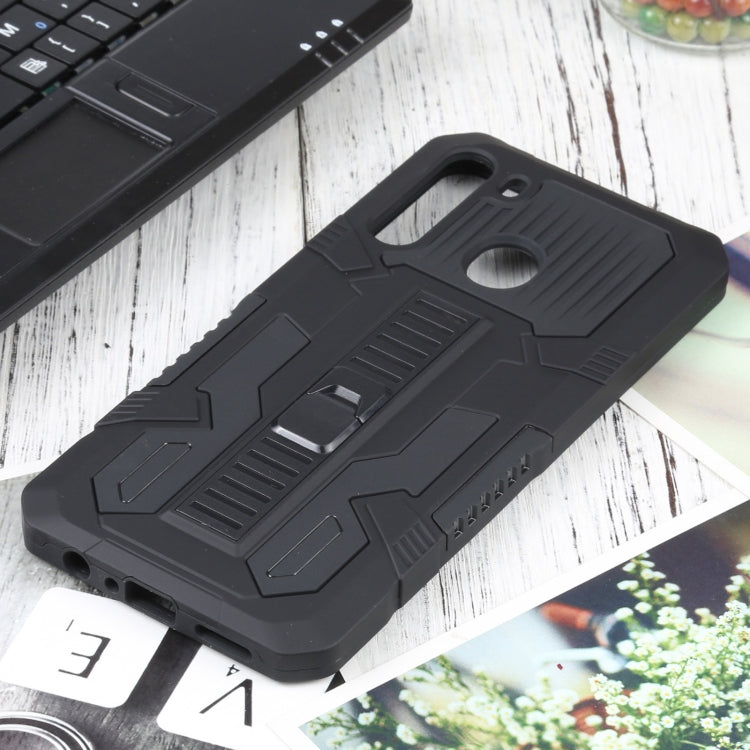 For Samsung Galaxy A21 Vanguard Warrior All Inclusive Double-color Shockproof TPU + PC Protective Case with Holder