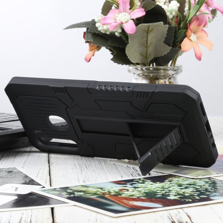 For Samsung Galaxy A21 Vanguard Warrior All Inclusive Double-color Shockproof TPU + PC Protective Case with Holder