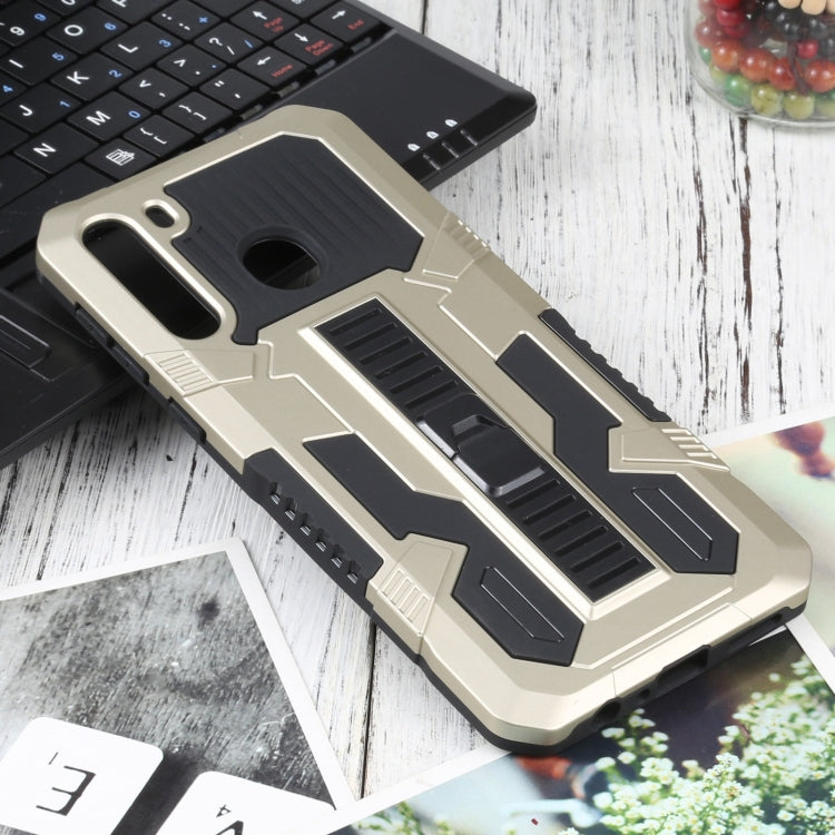 For Samsung Galaxy A21 Vanguard Warrior All Inclusive Double-color Shockproof TPU + PC Protective Case with Holder