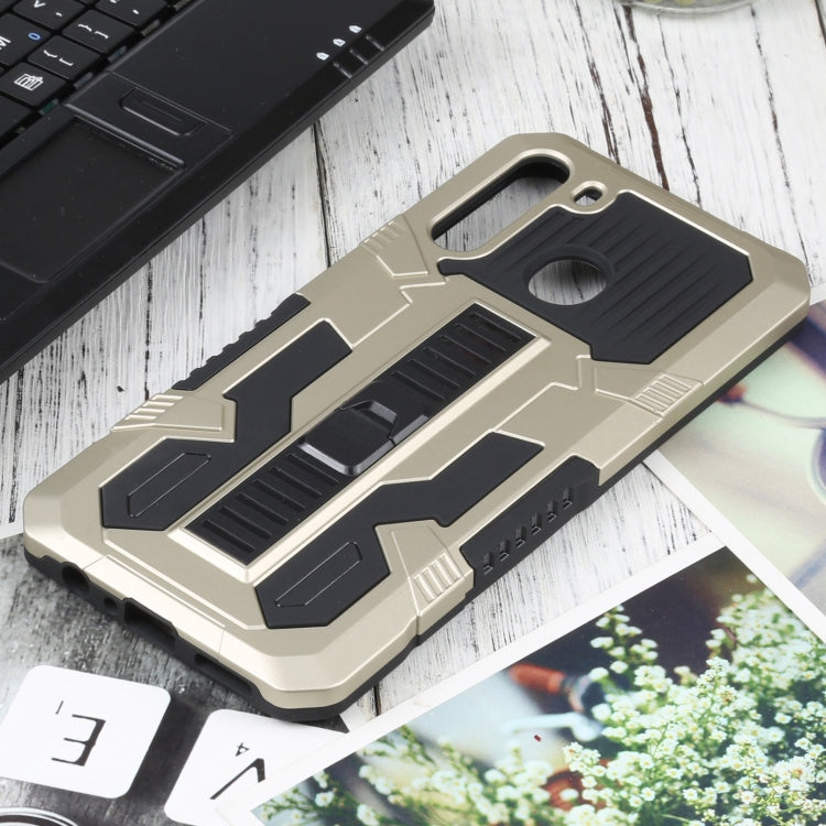 For Samsung Galaxy A21 Vanguard Warrior All Inclusive Double-color Shockproof TPU + PC Protective Case with Holder