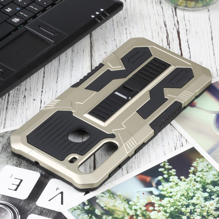 For Samsung Galaxy A21 Vanguard Warrior All Inclusive Double-color Shockproof TPU + PC Protective Case with Holder