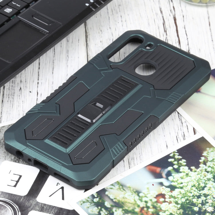 For Samsung Galaxy A21 Vanguard Warrior All Inclusive Double-color Shockproof TPU + PC Protective Case with Holder