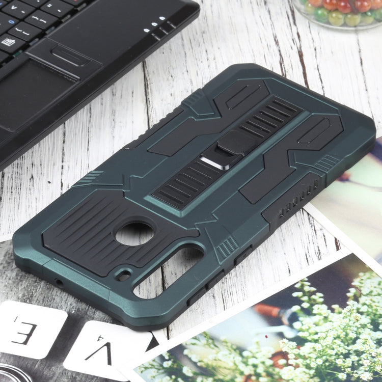For Samsung Galaxy A21 Vanguard Warrior All Inclusive Double-color Shockproof TPU + PC Protective Case with Holder