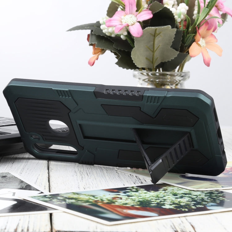 For Samsung Galaxy A21 Vanguard Warrior All Inclusive Double-color Shockproof TPU + PC Protective Case with Holder