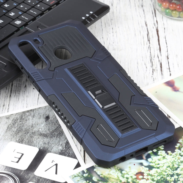 For Samsung Galaxy A21 Vanguard Warrior All Inclusive Double-color Shockproof TPU + PC Protective Case with Holder