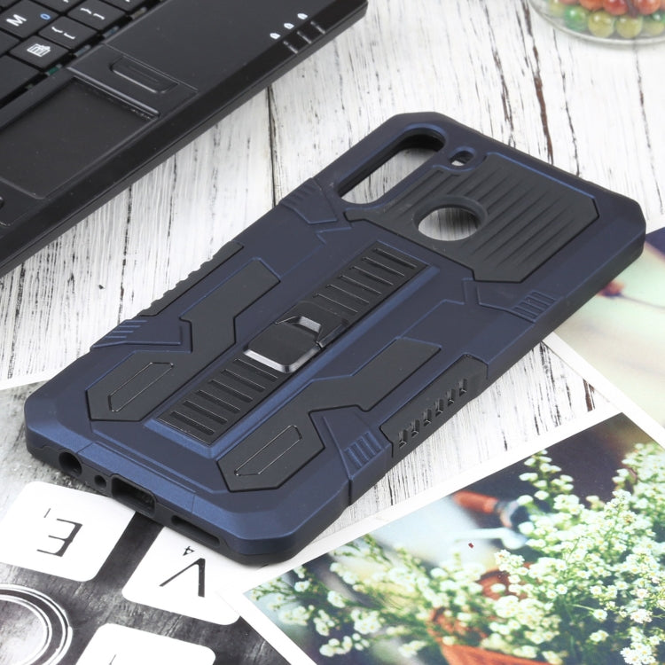 For Samsung Galaxy A21 Vanguard Warrior All Inclusive Double-color Shockproof TPU + PC Protective Case with Holder