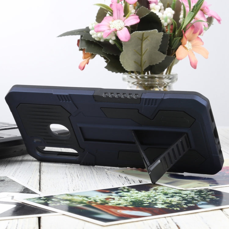 For Samsung Galaxy A21 Vanguard Warrior All Inclusive Double-color Shockproof TPU + PC Protective Case with Holder