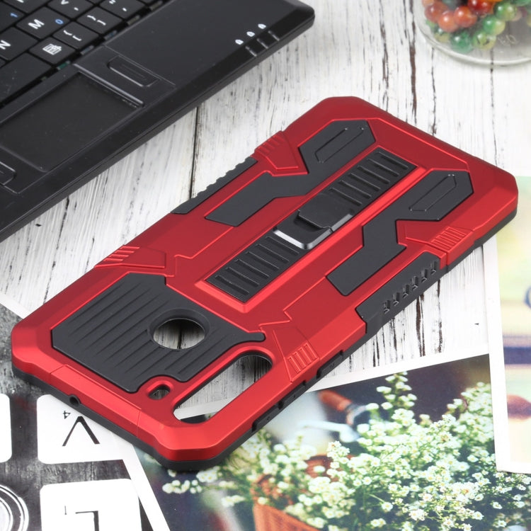 For Samsung Galaxy A21 US Version Vanguard Warrior All Inclusive Double-color Shockproof TPU + PC Protective Case with Holder