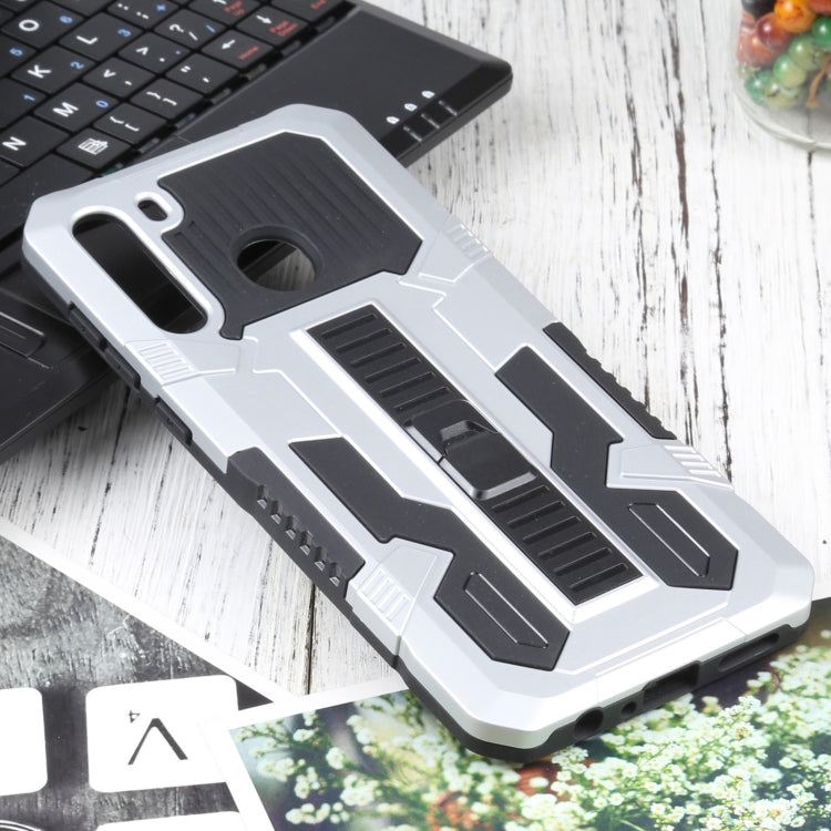 For Samsung Galaxy A21 US Version Vanguard Warrior All Inclusive Double-color Shockproof TPU + PC Protective Case with Holder