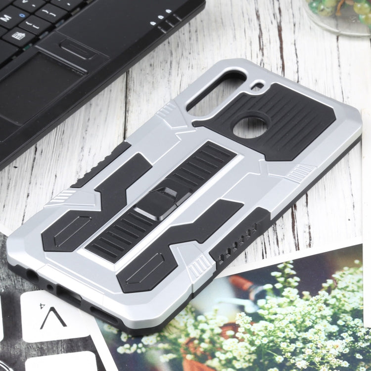For Samsung Galaxy A21 US Version Vanguard Warrior All Inclusive Double-color Shockproof TPU + PC Protective Case with Holder